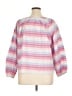 J.Crew Stripes Pink 3/4 Sleeve Blouse Size XL - photo 2