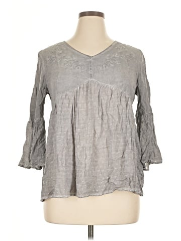 One World 3/4 Sleeve Blouse (view 1)