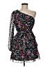 Dee Elly 100% Polyester Floral Black Cocktail Dress Size M - photo 1