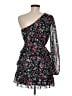 Dee Elly 100% Polyester Floral Black Cocktail Dress Size M - photo 2