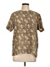 Claudia Richard 100% Polyester Brown Short Sleeve Blouse Size L - photo 1