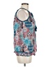 Feathers 100% Viscose Blue Sleeveless Blouse Size M - photo 4
