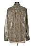 Chico's 100% Polyester Animal Print Tan Gold Long Sleeve Blouse One size - photo 2