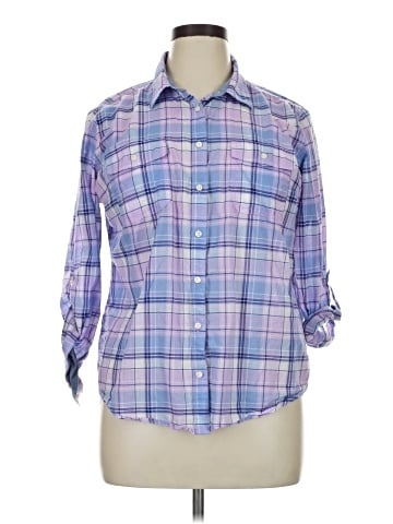St. John's Bay 3/4 Sleeve Button-Down Shirt (view 1)