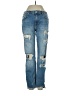 Zara Collection Hearts Blue Jeans Size 4 - photo 1