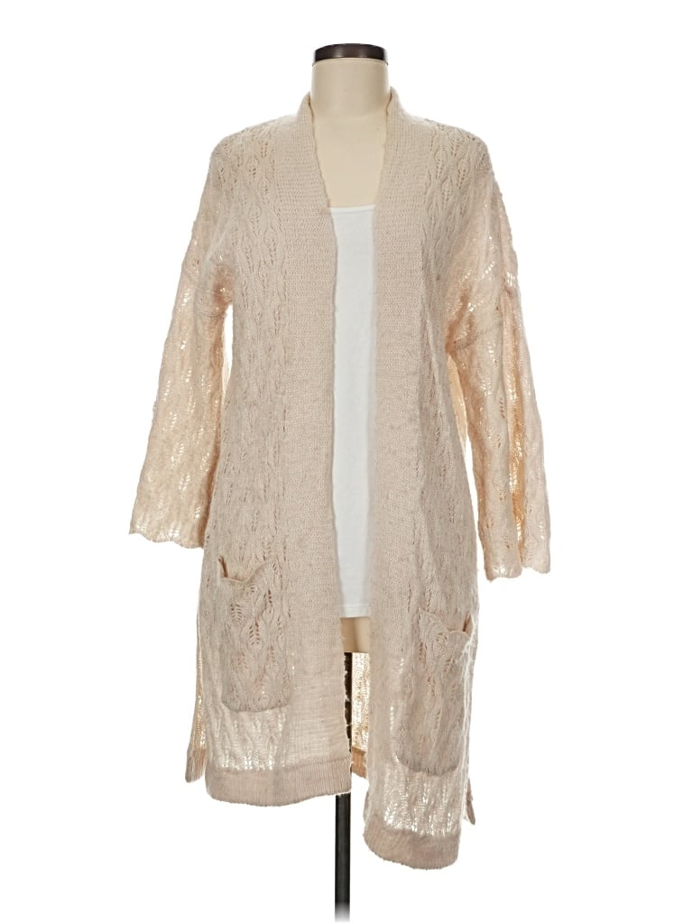 Pre-owned Lc Lauren Conrad Cardigan Sweater In Tan