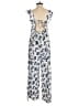 Lost in Lunar Floral Blue Jumpsuit Size 4 - photo 2