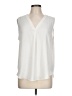 Ann Taylor Ivory Sleeveless Blouse Size L - photo 1