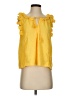 Max Studio 100% Polyester Yellow Sleeveless Blouse Size XS - photo 1