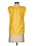 Max Studio 100% Polyester Yellow Sleeveless Blouse Size XS - photo 2