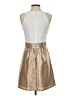 Francesca's 100% Polyester Metallic Tan Casual Dress Size S - photo 2