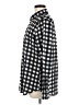 Banana Republic 100% Polyester Checkered-gingham Black Long Sleeve Blouse Size M - photo 5