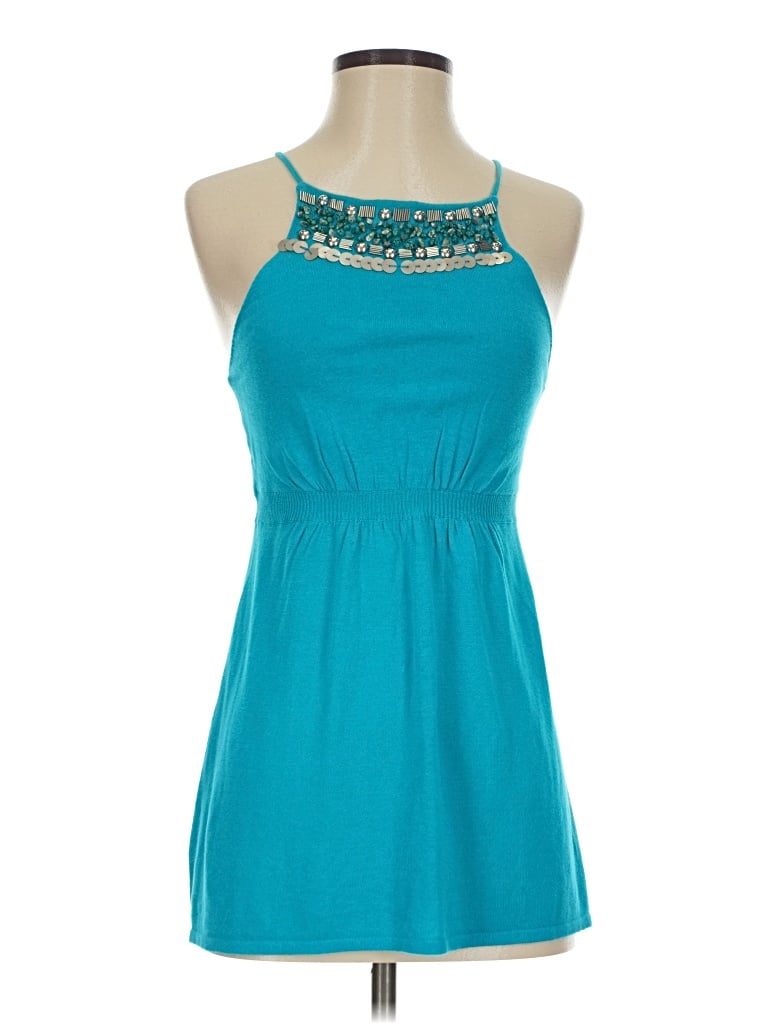 Pre-owned Mng Suit Sleeveless Blouse In Teal