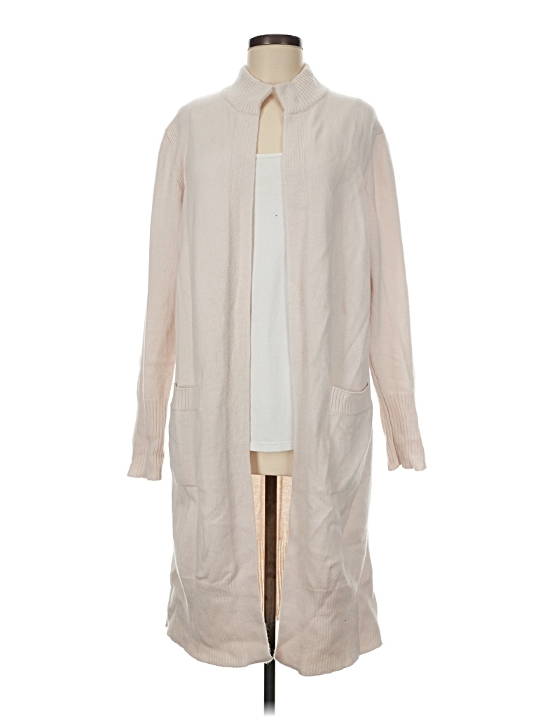 Pre-owned Athleta Wool Cardigan Sweater In Ivory