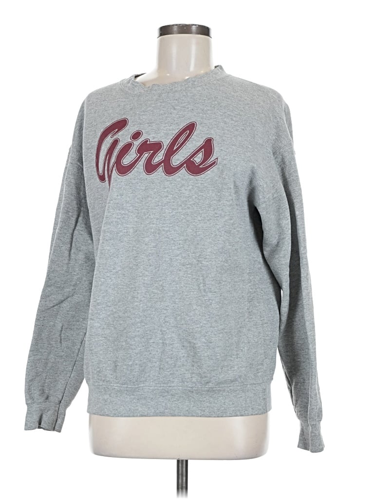Pre-owned Gildan Sweatshirt In Gray