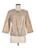 Chico's 100% Linen Metallic Gold Jacket Size M - photo 1