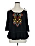 A. Byer 100% Rayon Black 3/4 Sleeve Blouse Size XL - photo 1