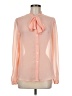 American Apparel 100% Polyester Pink Long Sleeve Blouse Size M - photo 1