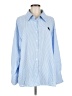 Unbranded 100% Polyester Stripes Blue Long Sleeve Blouse Size 1X - photo 1