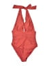 Cupshe Solid Orange One Piece Swimsuit Size M - photo 1