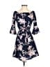Unbranded Floral Blue Casual Dress Size M - photo 1