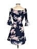Unbranded Floral Blue Casual Dress Size M - photo 2