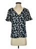 CeCe Blue Short Sleeve Blouse Size XS - photo 1