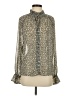 Dress Forum 100% Polyester Animal Print Ivory Long Sleeve Blouse Size S - photo 1