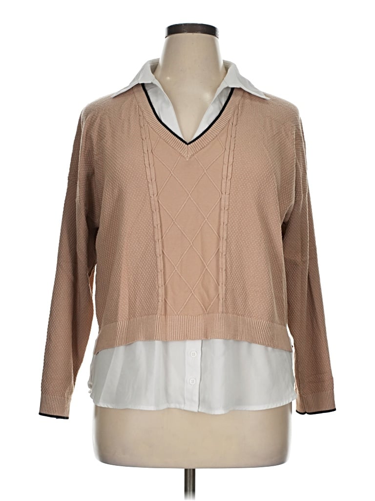 Pre-owned Belldini Pullover Sweater In Tan