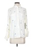 Billy T Stars White 3/4 Sleeve Button-Down Shirt Size S - photo 1