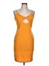 Bebe Solid Orange Cocktail Dress Size L - photo 1