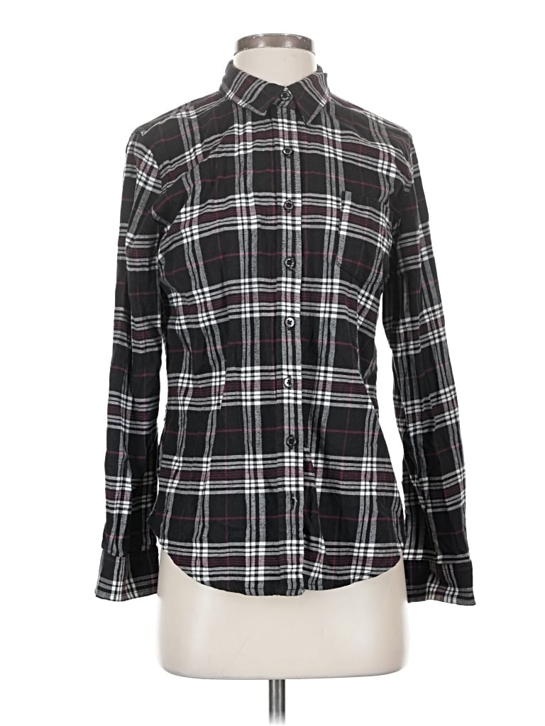 Pre-owned Weatherproof Long Sleeve Button Down Shirt In Black
