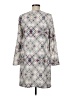 Lavand. Argyle Gray Casual Dress Size M - photo 2