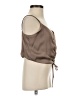 Reset 100% Polyester Brown Sleeveless Blouse Size S - photo 4