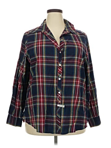 Foxcroft 3/4 Sleeve Button-Down Shirt (view 1)