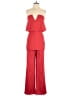 Lulus Color Block Red Jumpsuit Size M - photo 1