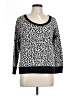 Maurices Animal Print Black Pullover Sweater Size L - photo 1
