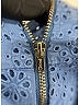 Chloé 100% Cotton Blue Eyelet Dress Size 6 - photo 6