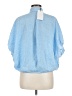 Zara Blue 3/4 Sleeve Button-Down Shirt Size S - photo 2