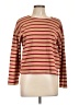 Ann Taylor 100% Cotton Stripes Brown Pullover Sweater Size L - photo 1
