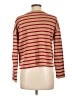 Ann Taylor 100% Cotton Stripes Brown Pullover Sweater Size L - photo 2