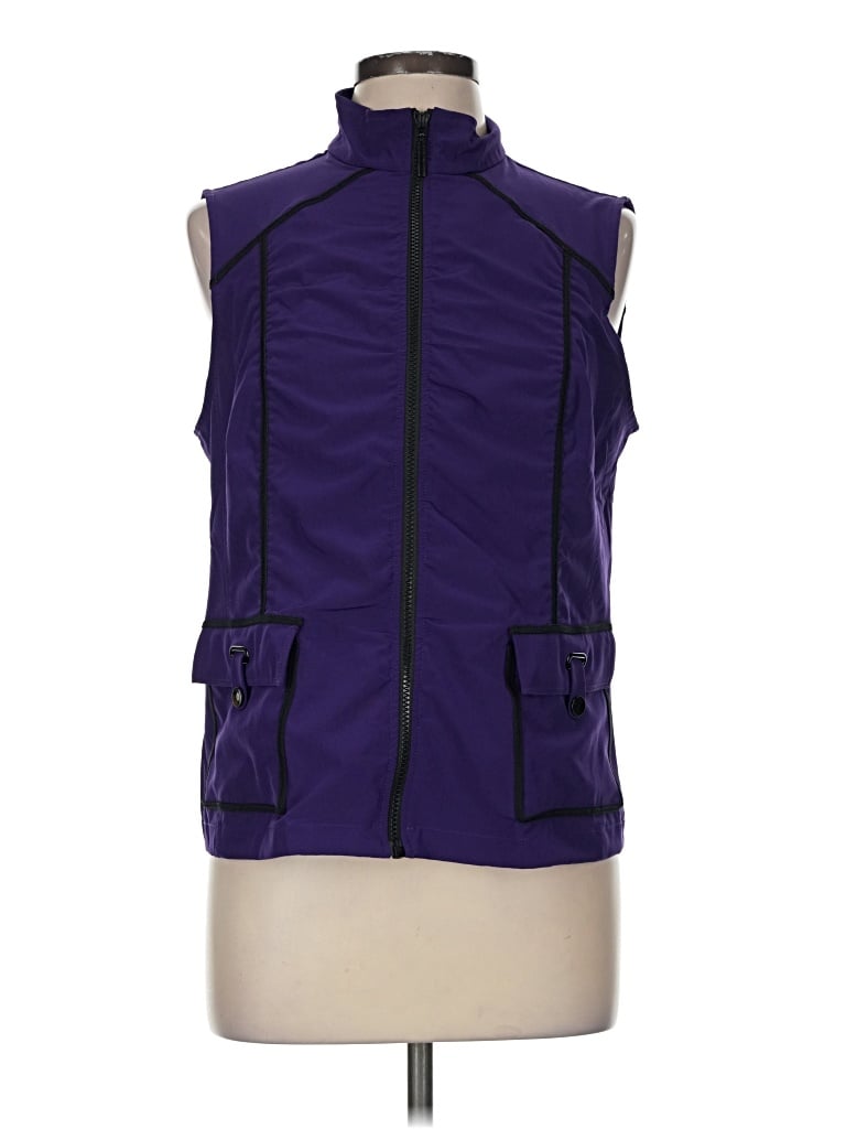 Pre-owned Zenergy By Chico's Vest In Purple
