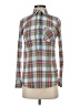 Merona Plaid Teal Long Sleeve Button-Down Shirt Size XS - photo 1