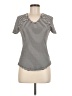 Cato Stripes Ivory Short Sleeve Turtleneck Size M - photo 1