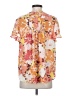 NYDJ 100% Recycled Polyester Floral Orange Short Sleeve Blouse Size S - photo 2