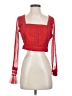 By Anthropologie 100% Polyester Red Long Sleeve Blouse Size 4 - photo 1