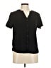Amazon Essentials 100% Viscose Black Short Sleeve Blouse Size M - photo 1