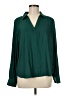 Ann Taylor LOFT 100% Polyester Green Long Sleeve Blouse Size M - photo 1