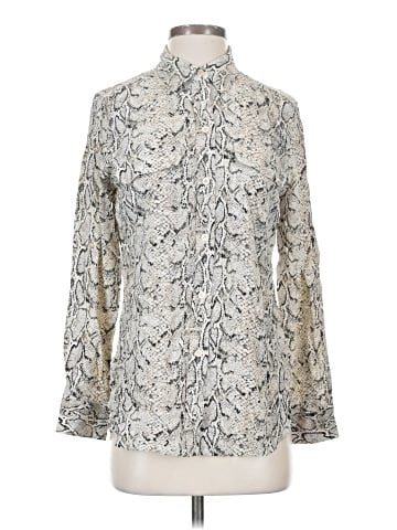 Equipment Long Sleeve Silk Top (view 1)