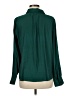 Ann Taylor LOFT 100% Polyester Green Long Sleeve Blouse Size M - photo 2